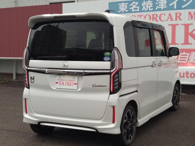 Ｎ－ＢＯＸカスタム Ｇ・Ｌターボホンダセンシング　１オーナー車　ナビ付き　フルセグＴＶ　ＤＶＤ　ドラレコ　バックモニター　ＬＥＤヘッドライト　両側パワースライドドア　純正１５インチアルミホイール　ハーフレザー調シート　新車保証書　取扱説明書（5枚目）