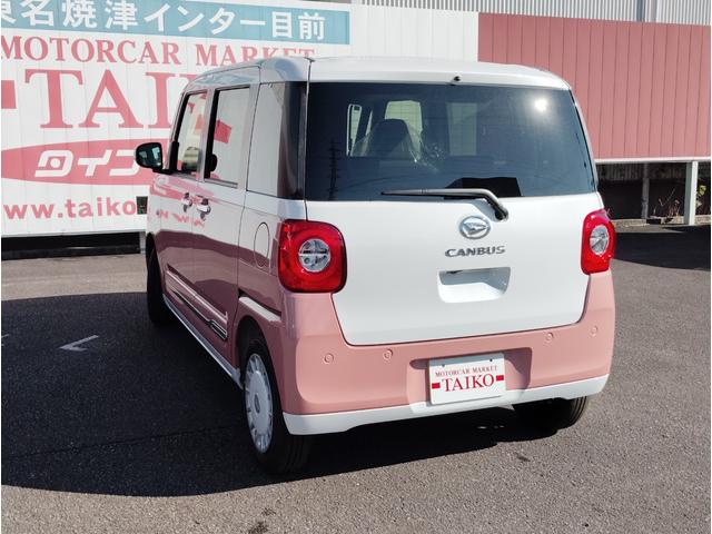 ムーヴキャンバス ストライプスＧ　ナビ　ＥＴＣ　ドラレコ前後　ボディーコーティング　両側電動スライドドア　ＥＳＣ　電動式パーキングブレーキ　ＵＳＢポート　ベンチシート　オートエアコン　フルフラットシート　ホットカップホルダー（10枚目）