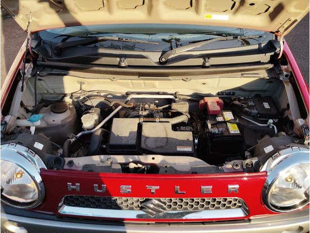 ハスラー G ワンオーナー車 CD 運転席シートヒーター 衝突被害軽減ブレーキ 横滑り防止機能 アイドリングストップ プッシュスタート スマートキー 電動格納ミラー 後席シガーソケット 新車保証書 取扱説明書(50枚目)