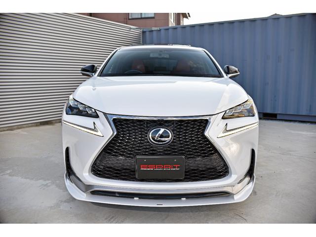 NX NX200t Fスポーツ 3眼LEDヘッドライト 電動ムーンルーフ パワーバックドア 赤革シート ESPRITフルエアロ ローダウン 22インチAW カラードフェンダー 純正ナビフルセグTV Bluetooth バックカメラ(10枚目)