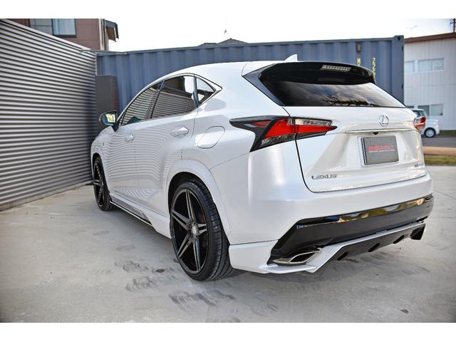 NX NX200t Fスポーツ 3眼LEDヘッドライト 電動ムーンルーフ パワーバックドア 赤革シート ESPRITフルエアロ ローダウン 22インチAW カラードフェンダー 純正ナビフルセグTV Bluetooth バックカメラ(13枚目)