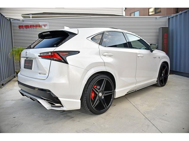 NX NX200t Fスポーツ 3眼LEDヘッドライト 電動ムーンルーフ パワーバックドア 赤革シート ESPRITフルエアロ ローダウン 22インチAW カラードフェンダー 純正ナビフルセグTV Bluetooth バックカメラ(15枚目)