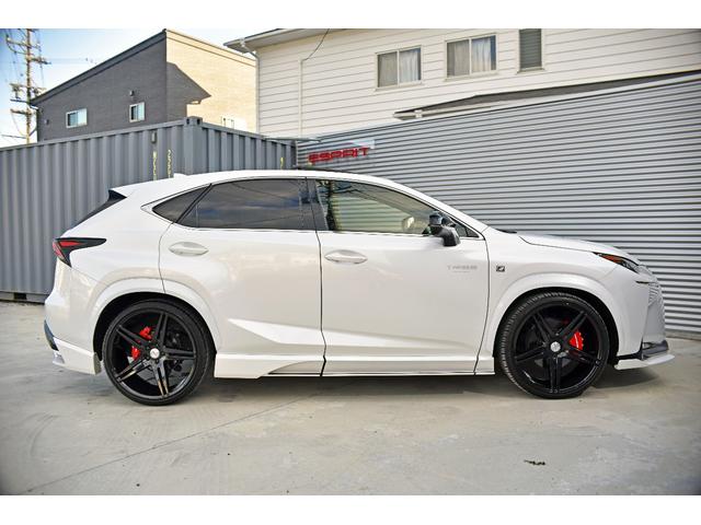 NX NX200t Fスポーツ 3眼LEDヘッドライト 電動ムーンルーフ パワーバックドア 赤革シート ESPRITフルエアロ ローダウン 22インチAW カラードフェンダー 純正ナビフルセグTV Bluetooth バックカメラ(16枚目)