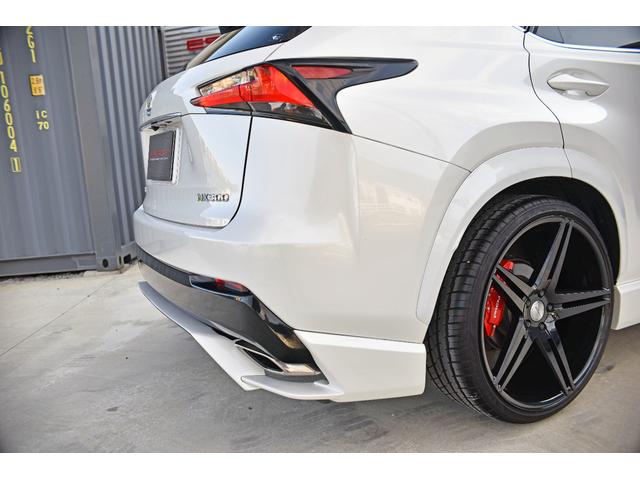 NX NX200t Fスポーツ 3眼LEDヘッドライト 電動ムーンルーフ パワーバックドア 赤革シート ESPRITフルエアロ ローダウン 22インチAW カラードフェンダー 純正ナビフルセグTV Bluetooth バックカメラ(30枚目)