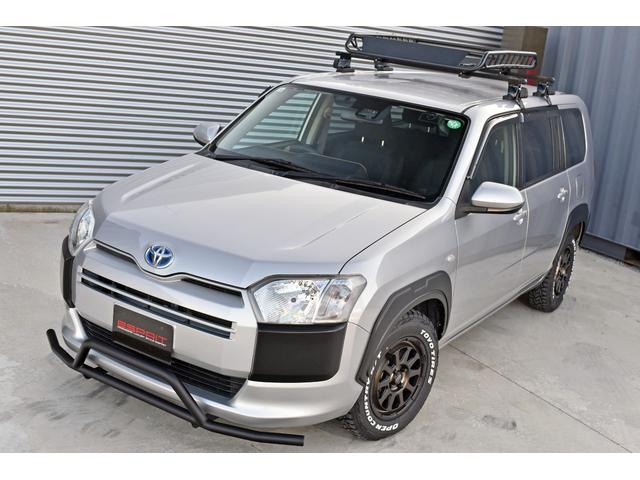 プロボックス ハイブリッドF 衝突被害軽減ブレーキ 全席パワーウインドウ 14インチAW&ホワイトレタータイヤ バンパーガード オーバーフェンダー ルーフラック 純正ナビフルセグTV Bluetooth バックカメラ ETC(3枚目)