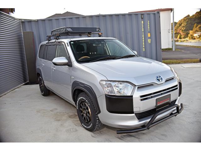 プロボックス ハイブリッドF 衝突被害軽減ブレーキ 全席パワーウインドウ 14インチAW&ホワイトレタータイヤ バンパーガード オーバーフェンダー ルーフラック 純正ナビフルセグTV Bluetooth バックカメラ ETC(8枚目)