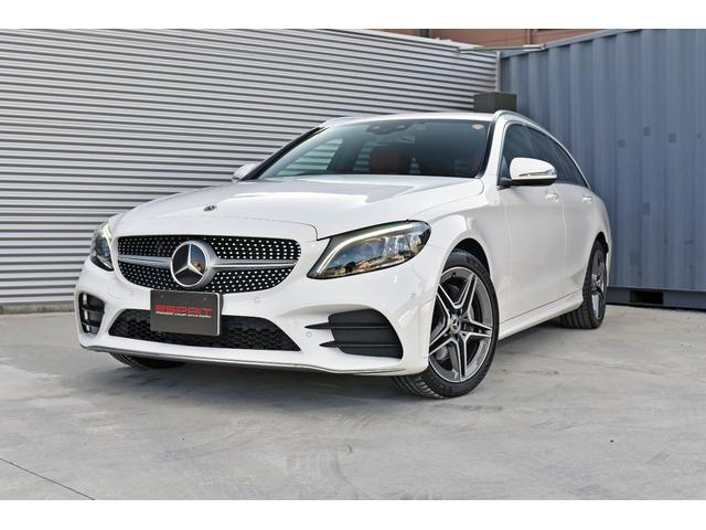 Cクラスステーションワゴン C220d ワゴンアバンギャルド AMGライン 後期モデル Goo保証1年付 レザーエクスクルーシブ 赤革 エアバランスPKG レーダーセーフティ ブルメスターサウンド HUD 純正ナビTV ETC Bluetooth パワーバックドア エアサス(2枚目)