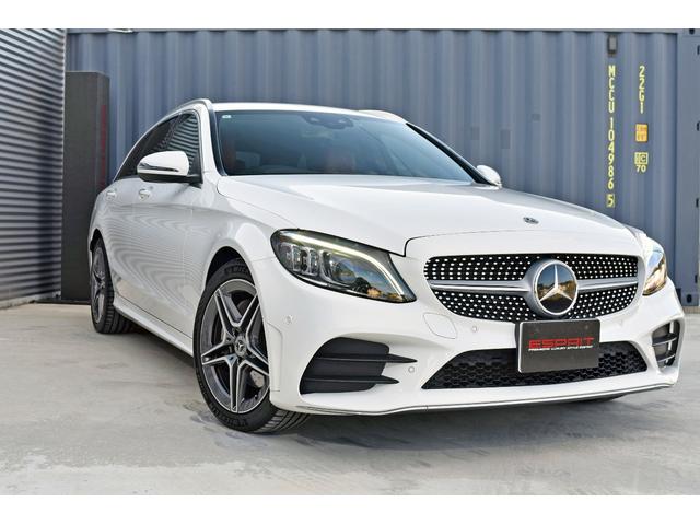 Cクラスステーションワゴン C220d ワゴンアバンギャルド AMGライン 後期モデル Goo保証1年付 レザーエクスクルーシブ 赤革 エアバランスPKG レーダーセーフティ ブルメスターサウンド HUD 純正ナビTV ETC Bluetooth パワーバックドア エアサス(4枚目)