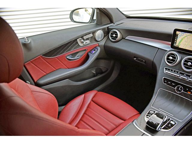 Cクラスステーションワゴン C220d ワゴンアバンギャルド AMGライン 後期モデル Goo保証1年付 レザーエクスクルーシブ 赤革 エアバランスPKG レーダーセーフティ ブルメスターサウンド HUD 純正ナビTV ETC Bluetooth パワーバックドア エアサス(22枚目)