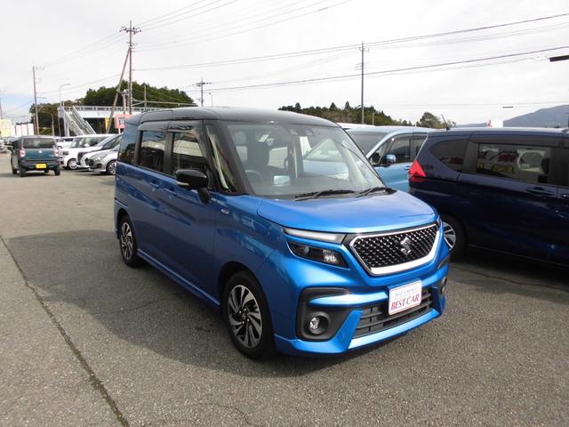 ソリオバンディット ハイブリッドMV 純正9インチナビ 全方位カメラ CD/DVD 両側パワースライド 衝突被害軽減ブレーキ アダプティブクルーズ リアセンサー ヘッドアップディスプレイ LEDヘッドライト シートヒーター 前後ドラレコ(2枚目)