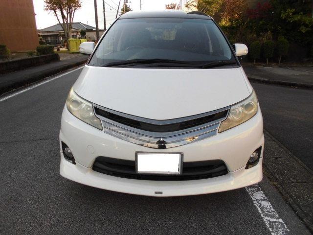 エスティマ アエラス　ツインムールーフ　モデリスタＦスポイラー　メッキグルル　後期純正１８インチアルミ　ナビ　フリップダウンモニター　Ｂカメラ　両側Ｐスライド　ウッドコンビハンドル＆シフトノブ　ハーフレザーシート　ドラレコ（3枚目）