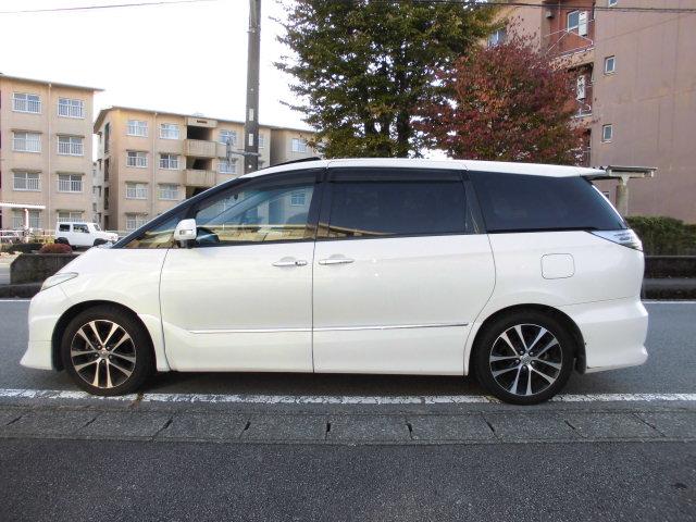 エスティマ アエラス　ツインムールーフ　モデリスタＦスポイラー　メッキグルル　後期純正１８インチアルミ　ナビ　フリップダウンモニター　Ｂカメラ　両側Ｐスライド　ウッドコンビハンドル＆シフトノブ　ハーフレザーシート　ドラレコ（5枚目）