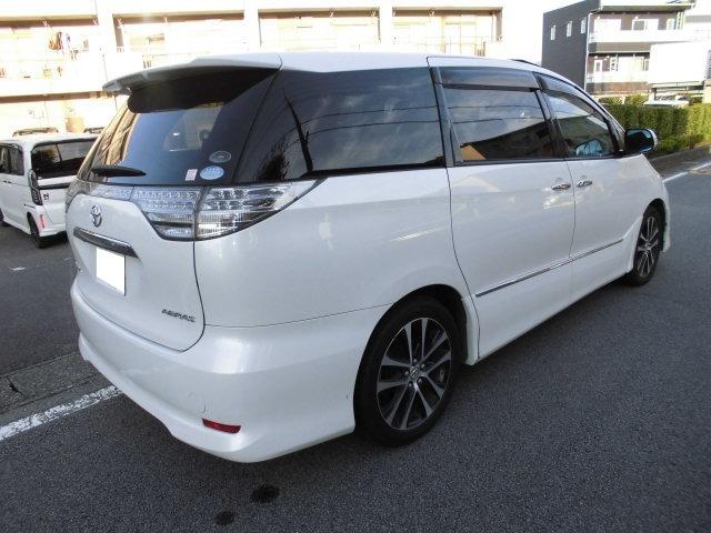 エスティマ アエラス　ツインムールーフ　モデリスタＦスポイラー　メッキグルル　後期純正１８インチアルミ　ナビ　フリップダウンモニター　Ｂカメラ　両側Ｐスライド　ウッドコンビハンドル＆シフトノブ　ハーフレザーシート　ドラレコ（8枚目）