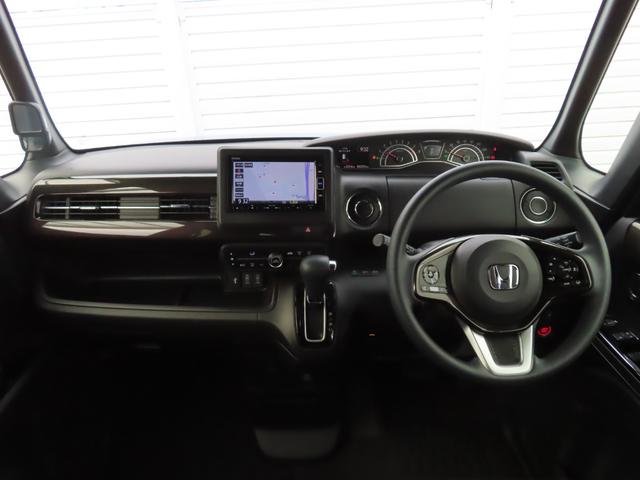 Ｎ－ＢＯＸカスタム Ｇ・Ｌホンダセンシング　ナビ前後ドラレコ１オーナー禁煙ＢカメラＥＴＣフルセグ録音Ｂトゥース車検整備付き５年保証対応ＬＥＤ電動スライドアルミシートヒーター　地デジＴＶ　整備記録簿　助手席エアバッグ　キーレス　シートＨ　ナビＴＶ（3枚目）