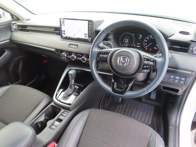 ヴェゼル e:HEVZ 9インチナビ前後ドラレコETC2.0フルセグ録音BトゥースブラインドスポットSヒーターパワーテール2年保証LED延長5年保証対応 LDA 衝突回避支援ブレーキ機能 パノラミックビューモニター 1オナ(25枚目)