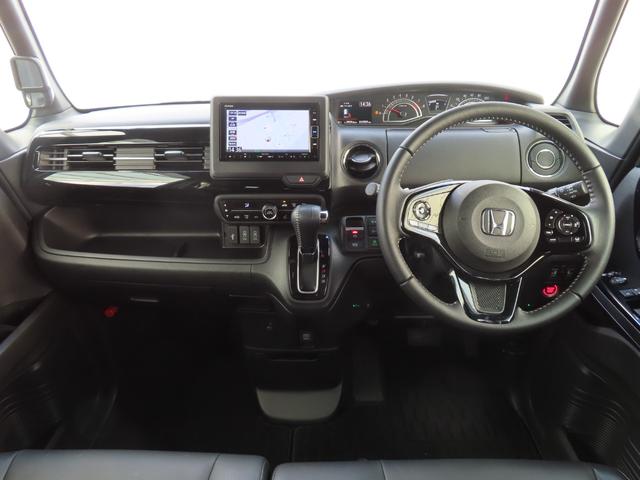 Ｎ－ＢＯＸカスタム Ｌターボ　ナビ前後ドラレコ１オーナー禁煙２年保証両側電スラシートヒーターフルセグ録音Ｂトゥース最長５年保証対応ＬＥＤ車検整備付　地デジチューナー　衝突軽減ブレーキサポート　ＬＥＤヘッドライ　ターボエンジン　ＰＳ（3枚目）