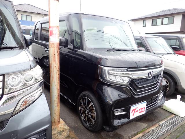 N-BOXカスタム G・Lホンダセンシング 非常ブレーキ はみ出し警告 横滑り防止 Pスタート Sキー2個 T追従型クルコン ドラレコ オートライト Aハイビーム ブルートゥース対応フルセグTVナビ キー連動自動開閉ミラー Bカメラ ETC付(3枚目)