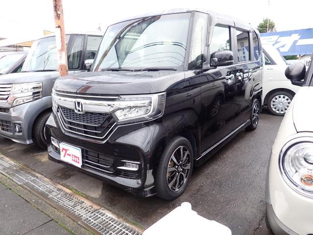 N-BOXカスタム G・Lホンダセンシング 非常ブレーキ はみ出し警告 横滑り防止 Pスタート Sキー2個 T追従型クルコン ドラレコ オートライト Aハイビーム ブルートゥース対応フルセグTVナビ キー連動自動開閉ミラー Bカメラ ETC付(4枚目)