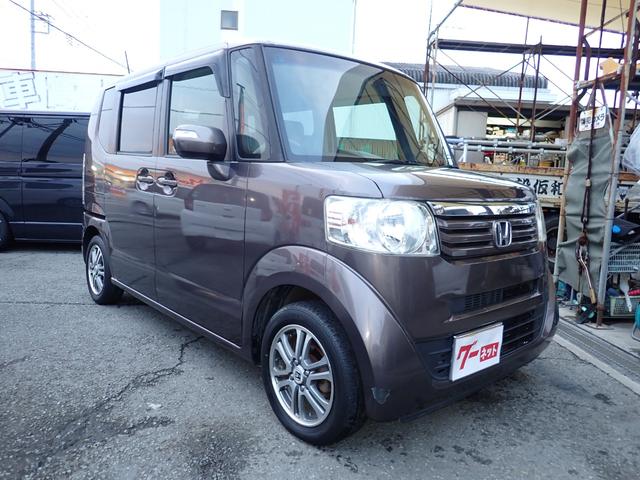 N-BOX G・Lパッケージ プッシュスタート スマートキー2個 横滑り防止機能 アイドリングストップ 左電動スライドドア ステアリングリモコン 前後ドライブレコーダー ナビ 社外新品LEDヘッドライト ライトレベライザー付(6枚目)