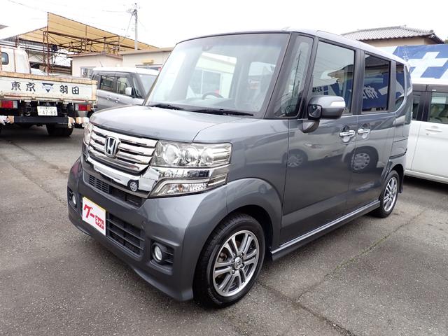 Ｎ－ＢＯＸ＋カスタム Ｇ・ターボＡパッケージ　フルエアロ　ＣＴＢＡ　Ｐスタート　Ｓキー２個　横滑り防止機能　ナビＴＶ　左右電動スライドドア　ＨＩＤライト　クルーズコントロール　オートライト　バックカメラ　キー連動自動開閉ドアミラー　ＥＴＣ付（7枚目）