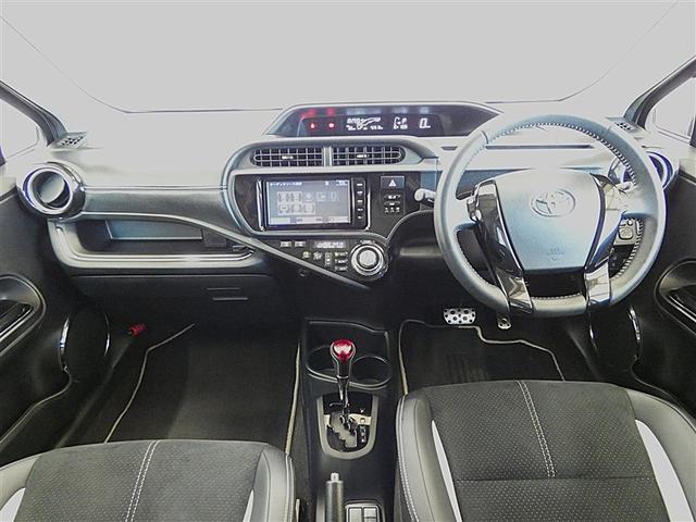 アクア G G’s ETC付き 盗難防止装置 ブレーキサポート キーレス オートクルーズコントロール スマートキープッシュスタート 1オーナー 運転席助手席エアバック 横滑防止 ナビTV パワーステアリング ABS(2枚目)