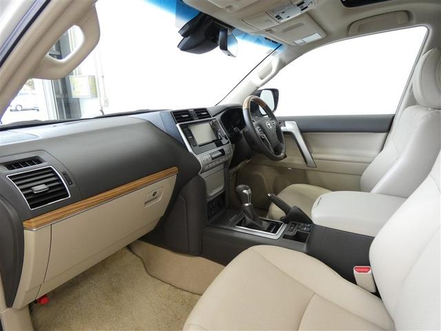 ランドクルーザープラド ＴＸ　Ｌパッケージ　整備記録簿　サンル－フ　横滑り防止機能　Ｂカメ　ナビＴＶ　衝突被害軽減　ワンオーナ　アルミ　運転席パワーシート　フルタイム４ＷＤ　本皮シート　クルコン　メモリーナビ　ＥＴＣ車載器　フルセグ地デジＴＶ（19枚目）