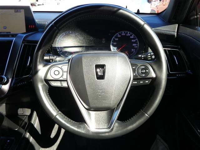 クラウンハイブリッド RS ワンオーナー車 LEDヘッドライト クルコン スマートエントリー セキュリティーアラーム Bカメラ カーテンエアバッグ 定期点検記録簿 横滑り防止 ETC ドラレコ TVナビ アルミ AUX ABS(5枚目)