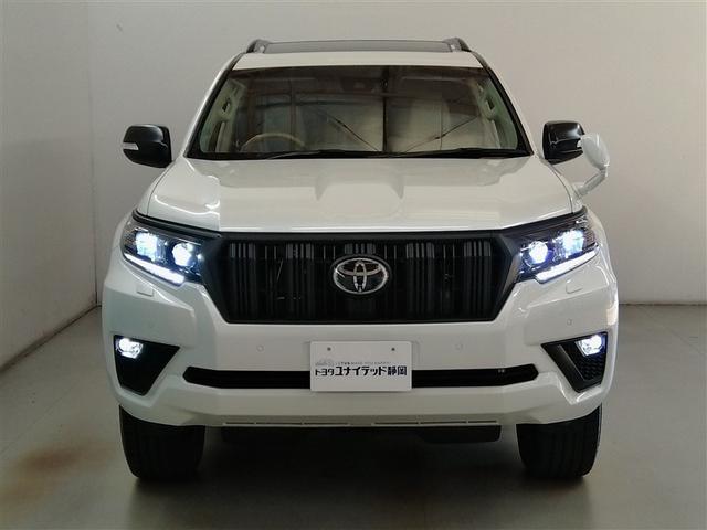 ランドクルーザープラド TX Lパッケージ マットブラックエディション ワンオーナー 4WD サンルーフ 革シート 電動シート 安全装備 衝突被害軽減システム 横滑り防止機能 ABS エアバッグ オートクルーズコントロール 盗難防止装置 バックカメラ ETC CD(5枚目)