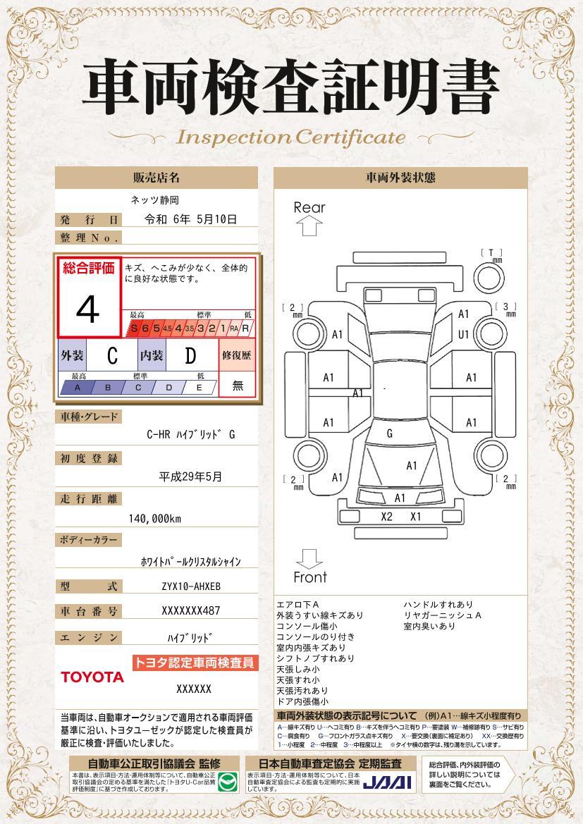 車両状態評価書