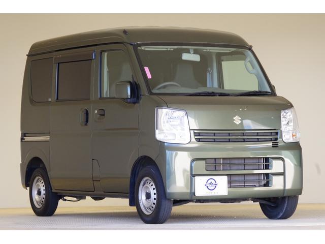 エブリイ ＰＣ　５速マニュアル　電動格納式リモコンドアミラー　キーレス　ファブリックシート　プライバシーガラス　オーバーヘッドシェルフ　シートカバー（23枚目）