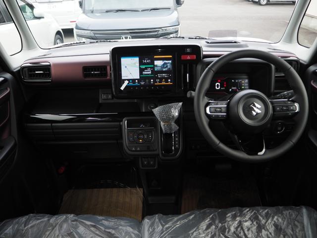 スペーシアカスタム ハイブリッドXSターボ 届出済未使用車 純正9インチ全方位ナビ スズキコネクト対応 デュアルセンサーブレーキサポートII 電動パーキングブレーキ 両側パワースライドドア ステアリングヒーター パドルシフト 誤発進抑制機能(38枚目)