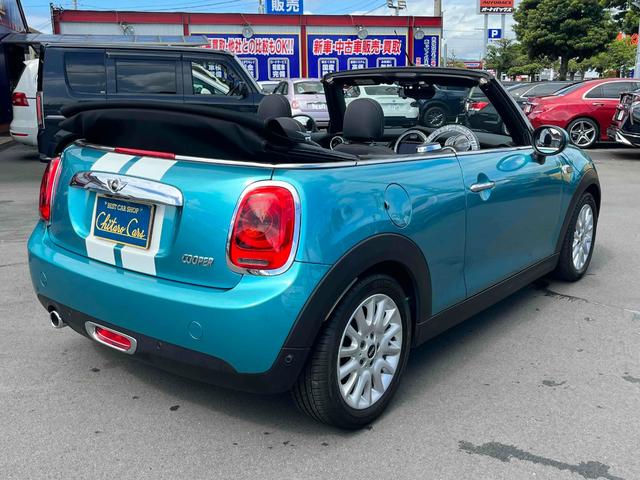 ＭＩＮＩ クーパー　コンバーチブル　クーパー　コンバーチブル（４名）　１６インチＡＷ　　ナビ　ＥＴＣ　バックカメラ　３６０度ドライブレコーダー　Ｂｌｕｅｔｏｏｔｈ　シートヒーター　ボンネットストライプ　ＬＥＤヘッドランプ　　スマートキー（8枚目）
