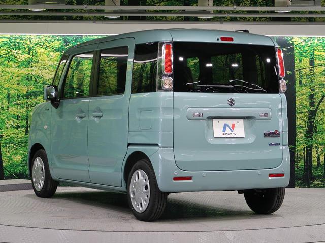 ハイブリッドG 禁煙車 スズキセーフティーサポート クリアランスソナー 車線逸脱警報 スマートキー オートエアコン オートライト アイボリーインパネ リアシートスライド ヘッドライトレベライザー(18枚目)