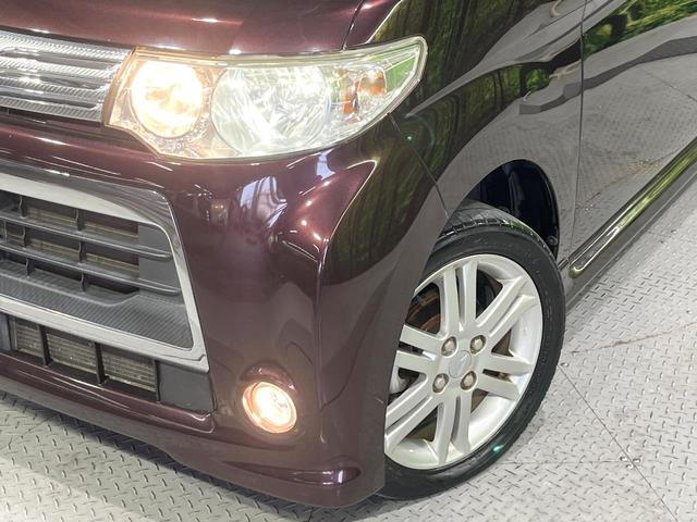 タント カスタムRS ターボ 電動スライドドア 純正SDナビ 禁煙車 スマートキー HIDヘッド ETC オートエアコン 純正15インチアルミ Bluetooth CD DVD再生 フルセグ 革巻きステアリング(12枚目)
