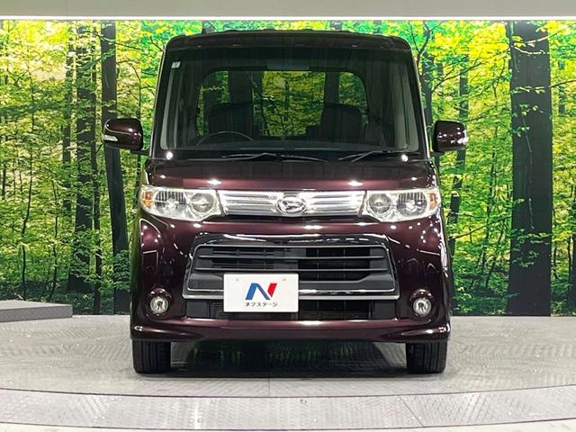 タント カスタムRS ターボ 電動スライドドア 純正SDナビ 禁煙車 スマートキー HIDヘッド ETC オートエアコン 純正15インチアルミ Bluetooth CD DVD再生 フルセグ 革巻きステアリング(14枚目)