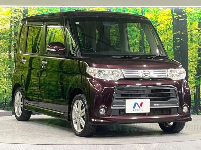 タント カスタムRS ターボ 電動スライドドア 純正SDナビ 禁煙車 スマートキー HIDヘッド ETC オートエアコン 純正15インチアルミ Bluetooth CD DVD再生 フルセグ 革巻きステアリング(16枚目)