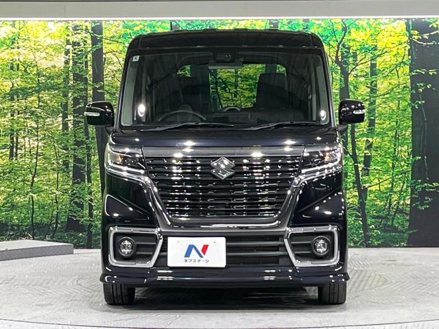 スペーシアカスタム ハイブリッドXSターボ 禁煙車 セーフティサポート 純正ナビ 両側電動スライド パドルシフト シートヒーター LEDライト オートライト オートエアコン コーナーセンサー 後席サンシェード(14枚目)