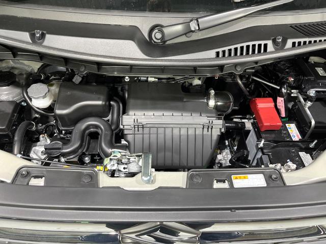 スペーシア ハイブリッドＧ　届出済未使用車　衝突軽減装置　ＬＥＤヘッド　オートライト　オートエアコン　スマートキー　ステアリングスイッチ　誤発進抑制機能　車線逸脱警報　電動格納ミラー　アイドリングストップ　バニティミラー（18枚目）