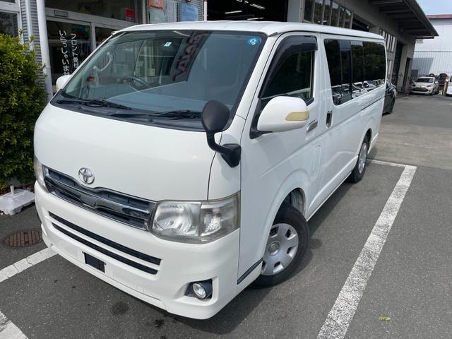 ハイエースバン ＤＸ　ＧＬパッケージ　ナビバックカメラＥＴＣ車載器５ドアロング３／６人乗り低床オートマガソリン車エアコンパワステパワーウィンドキーレスエントリーフル装備ヘッドライトレベライザー衝突安全ボディーフォグ電格ミラＧＬパッケージ白（2枚目）