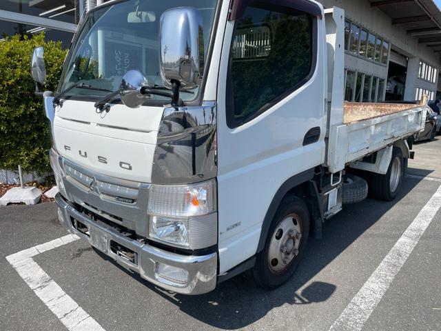 キャンター 全低床ダンプ　全低床強化ダンプ２ｔ積載３０００ｃｃディーゼルターボ５速ＭＴＥＴＣ車載器鳥居枕木荷台内寸長３０３ｃｍ幅１５９ｃｍ煽り高３２ｃｍ床面地上高８１ｃｍ道板掛けＡＵＸ入力キーレスエントリーメンテノート付（17枚目）