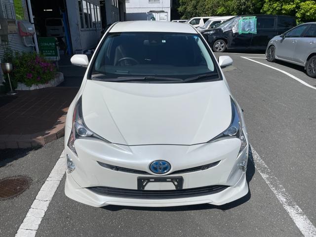 プリウス Ａ　冠水歴車ナビバックカメラＢＴ対応ＥＴＣ車載器セーフティーセンス衝突軽減ブレーキ付プリクラッシュセーフティーレーダークルコンパール白オートマチックハイビーム禁煙車衝突安全ボディーエアロ付（4枚目）