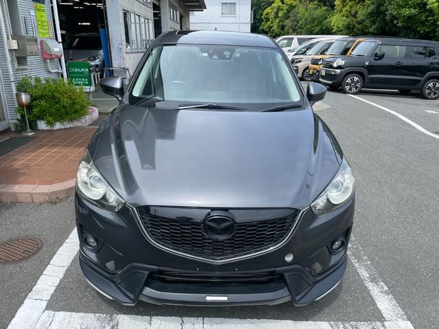 ＣＸ－５ ＸＤ　Ｌパッケージ　冠水歴車ナビＴＶバックカメラＥＴＣ車載器禁煙車サンルーフ付ディーゼルターボスマートキーＰスタートイモビ付衝突安全ボディー前席シートヒーター革シートオートライト衝突軽減ブレーキ純正アルミフォグ付（4枚目）