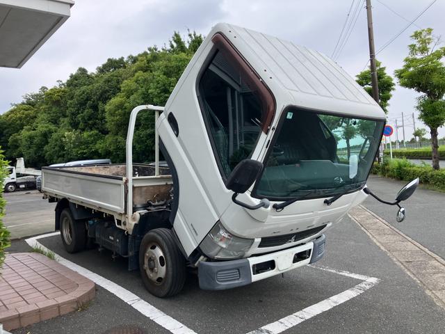 キャンター 全低床　平ボディー三方開きブルーテックキャンターリヤＷタイヤ２ｔ積載ＥＴＣ車載器３０００ｃｃディーゼルターボ５ＭＴ荷台鉄板張り荷台内寸長さ３１１ｃｍ幅１６１ｃｍ高さ３８ｃｍ床面地上高８０ｃｍ左側電格ミラー（26枚目）
