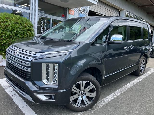 デリカＤ：５ Ｐ　冠水歴車純正ナビＴＶＣＤＤＶＤパノラミックモニターＨＤＭＩ入力パワーバックドア両側パワスラスマートキーＰスタートステアリングヒーターパートタイム４ＷＤＬＥＤヘッドＥＴＣ車載器クルーズコントロール禁煙車（2枚目）