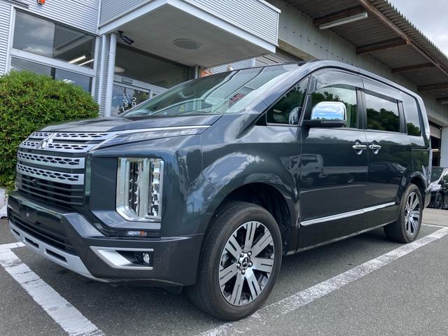 デリカＤ：５ Ｐ　冠水歴車純正ナビＴＶＣＤＤＶＤパノラミックモニターＨＤＭＩ入力パワーバックドア両側パワスラスマートキーＰスタートステアリングヒーターパートタイム４ＷＤＬＥＤヘッドＥＴＣ車載器クルーズコントロール禁煙車（4枚目）