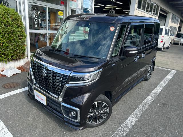 スペーシアカスタム ハイブリッドＸＳ　冠水歴車ナビＴＶＥＴＣ車載器ＢＴオーディオ対応禁煙車両側パワースライドドアスマートキー２本プッシュスタート純正アルミ運転席シートヒーターハイブリッド車デュアルカメラブレーキサポート踏み間違え防止装置（2枚目）