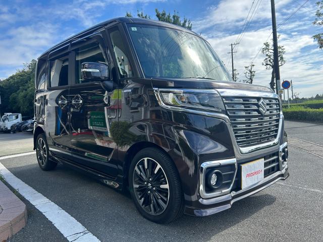 スペーシアカスタム ハイブリッドＸＳ　冠水歴車ナビＴＶＥＴＣ車載器ＢＴオーディオ対応禁煙車両側パワースライドドアスマートキー２本プッシュスタート純正アルミ運転席シートヒーターハイブリッド車デュアルカメラブレーキサポート踏み間違え防止装置（5枚目）