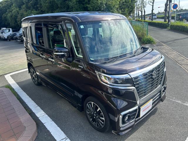 スペーシアカスタム ハイブリッドＸＳ　冠水歴車ナビＴＶＥＴＣ車載器ＢＴオーディオ対応禁煙車両側パワースライドドアスマートキー２本プッシュスタート純正アルミ運転席シートヒーターハイブリッド車デュアルカメラブレーキサポート踏み間違え防止装置（6枚目）