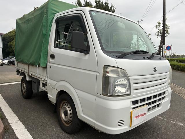 キャリイトラック ＫＣ　エアコンパワステ付２ＷＤ５ＭＴ三方開きメンテナンスノート取説付荷台幌車荷台内寸長さ１９７ＣＭ幅１３８ＣＭ床面地上高６８ＣＭヘッドライトレベライザースペアキースペアタイヤ運転席エアバッグ付（5枚目）