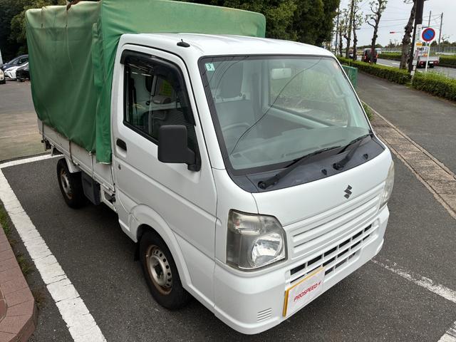 キャリイトラック ＫＣ　エアコンパワステ付２ＷＤ５ＭＴ三方開きメンテナンスノート取説付荷台幌車荷台内寸長さ１９７ＣＭ幅１３８ＣＭ床面地上高６８ＣＭヘッドライトレベライザースペアキースペアタイヤ運転席エアバッグ付（6枚目）